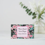 Roze  Victoriaans Rozen Visitekaartje (Staand voorkant)