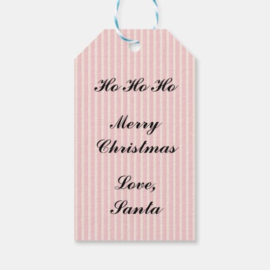 Roze  Victoriaans Sinterklaas Rozen Cadeaulabel (Achterkant)