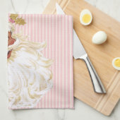 Roze  Victoriaans Sinterklaas van Kleur Theedoek (Quarter Fold)