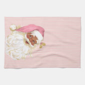 Roze  Victoriaans Sinterklaas van Kleur Theedoek (Horizontaal)