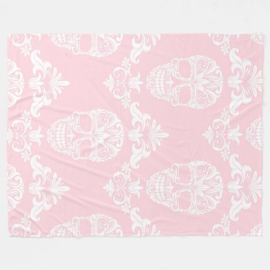 roze Victoriaans skulls deken (Voorkant (Horizontaal))