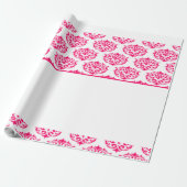 Roze Victoriaans vocht wit Cadeaupapier (Uitgerold)