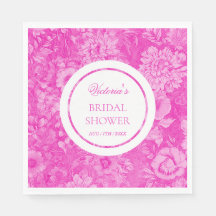 Roze Victoriaanse Bloemen Bruiloftsborrel 