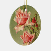 Roze Victoriaanse tuinsroos op Valentijnsdag Keramisch Ornament (Rechts)