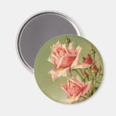 Roze Victoriaanse tuinsroos op Valentijnsdag Magneet (Voorkant / Achterkant)