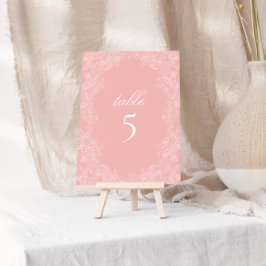 Roze Victorian Trouwtafel Nummer Bord