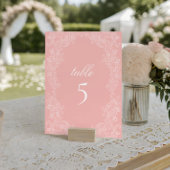 Roze Victorian Trouwtafel Nummer Bord