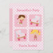 Roze vier vierkanaals rollende partij kaart (Voorkant / Achterkant)