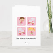 Roze Vier vierkanaals rolpleisters op zaterdag Kaart (Achterkant)