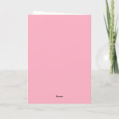 Roze VIerge Maria-herdenkingskaart Kaart (Achterkant)