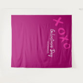Roze viering van de dag van XOXO Galentine Wandkleed (Voorkant (horizontaal))