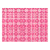 Roze vierkant abstract bloemenbaby meisje patroon tafelkleed (Voorkant (Horizontaal))