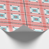 Roze Vierkant Kerstmis 30"x15"Verpakkend Document Cadeaupapier (Hoek)