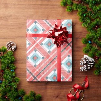 Roze Vierkant Kerstmis 30"x6"Verpakkend Document Cadeaupapier