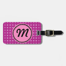 Roze vierkant monogram