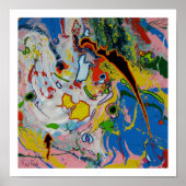 Roze vierkant poster (Voorkant)