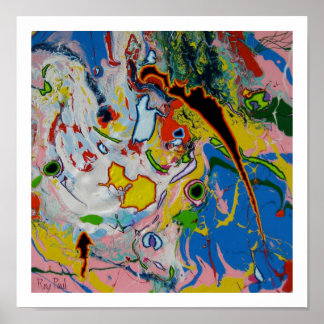 Roze vierkant poster