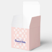 Roze vierkante bruiloft bedankdoosjes (Geopend)