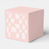 Roze vierkante bruiloft bedankdoosjes (Achterkant)