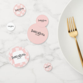 Roze vierkante bruiloft confetti