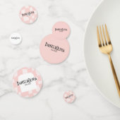 Roze vierkante bruiloft confetti (Groep)