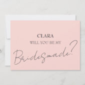 Roze vierkante bruiloft kaart (Voorkant)