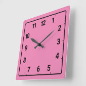 Roze Vierkante Klok (Hoek)