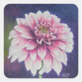 ROZE VIERKANTE STICKER (Voorkant)