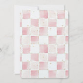 Roze Vierkanten Tropisch Gouden Palm Tree Vrijgeze Kaart (Achterkant)