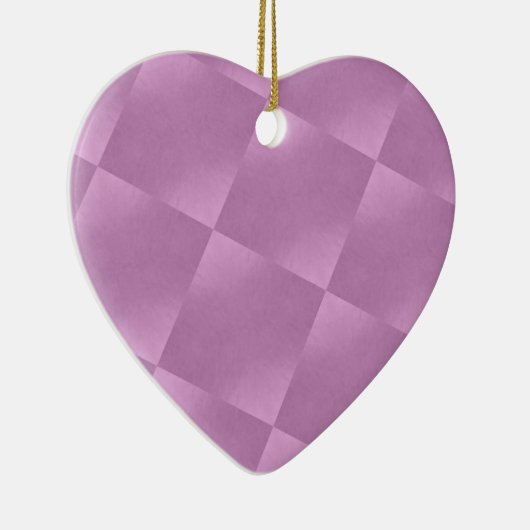 Roze vierkantjes Hartversiering Keramisch Ornament (Rechts)