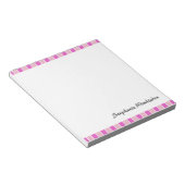 Roze vierkantjes notitieblok (Schuin)