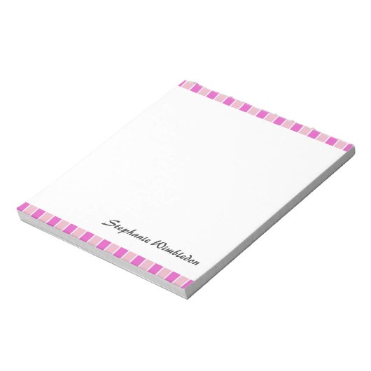 Roze vierkantjes notitieblok (Linkerzijde)