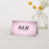 Roze Vignette bruiloft Plaatskaartje (Achterkant)