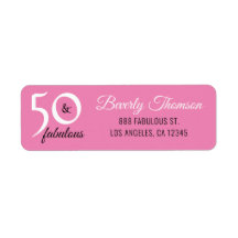 Roze, vijftig en Fabulous 50th Birthday Script