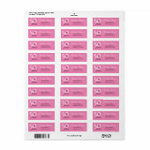 Roze, vijftig en Fabulous 50th Birthday Script Etiket (Full Sheet)