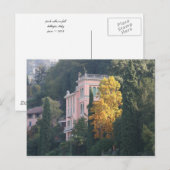 Roze Villa in de Herfst Briefkaart (Voorkant / Achterkant)