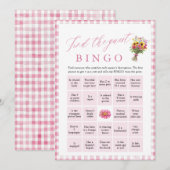 Roze Vind de Gast Bingo Bruiloft Spel Kaart (Voorkant / Achterkant)