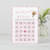 Roze Vind de Gast Bingo Vrijgezellenfeest Spel Kaart (Staand voorkant)