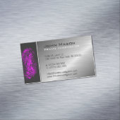 Roze vingerafdruk PI-onderzoeksprogramma Visitekaa Magnetisch Visitekaartje (Voorbeeld)