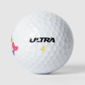 Roze vinnen zeemeermin golfballen (Logo)