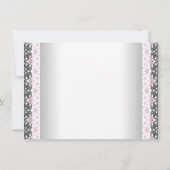 Roze Vintage Baby Meisje Bedankt (Achterkant)