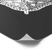 Roze Vintage Baby Meisje Prinses Poster (Hoek)