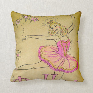 Roze vintage baljurk ontwerp kussen