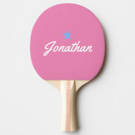 Roze Vintage BL Star Handtekening Tafeltennisbatje