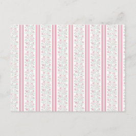 Roze Vintage Bloem Coquette Patroon Feestdagenkaart