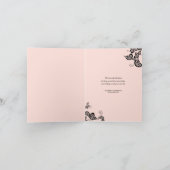 Roze Vintage Bloem Koekoek Bruiloft Bedankt (Binnen)