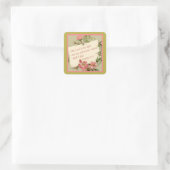 Roze Vintage Bloemen Bijbelvers Sticker (Tas)