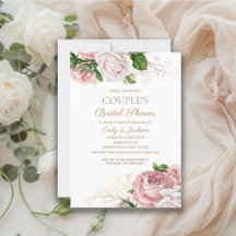 Roze Vintage Bloemen Bruidspaar Bruiloftfeest