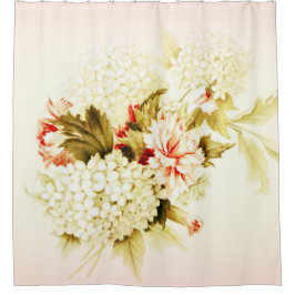 Roze Vintage Bloemen Douchegordijn