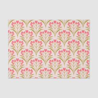Roze Vintage Bloemendessin | Shabby Chic Tissuepapier